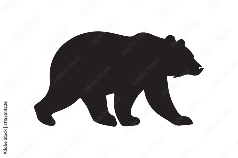 Fototapeta premium Bear vector silhouette artwork