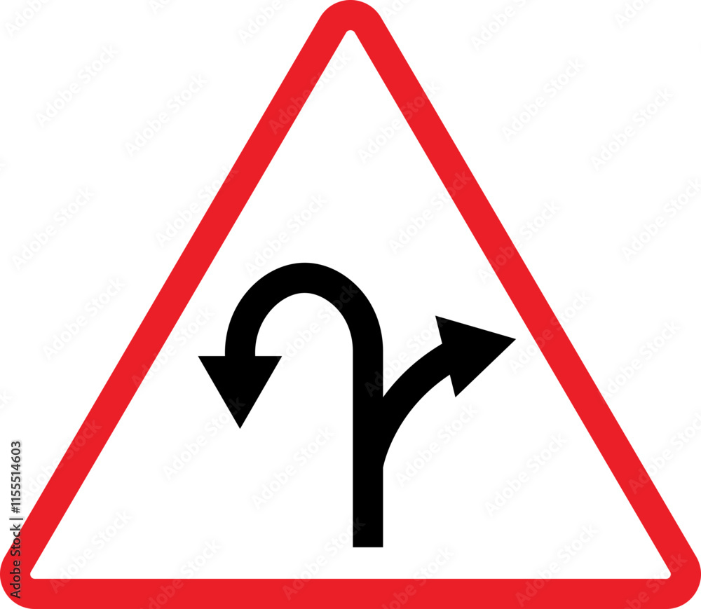 Triangular Traffic road sign board icon. Indicator and warning sign in addition to the hexagonal stop vector collection isolated on transparent background. Inform complicated Turning symbol. Triangular Traffic road sign board icon. Indicator and warning sign in addition to the hexagonal stop vector collection isolated on transparent background. Inform complicated Turning symbol.