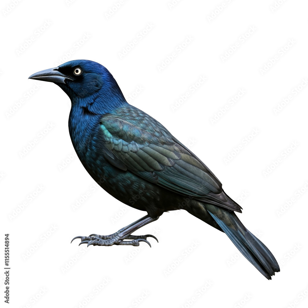 Common Grackle isolated on transparent background png Common Grackle isolated on transparent background png