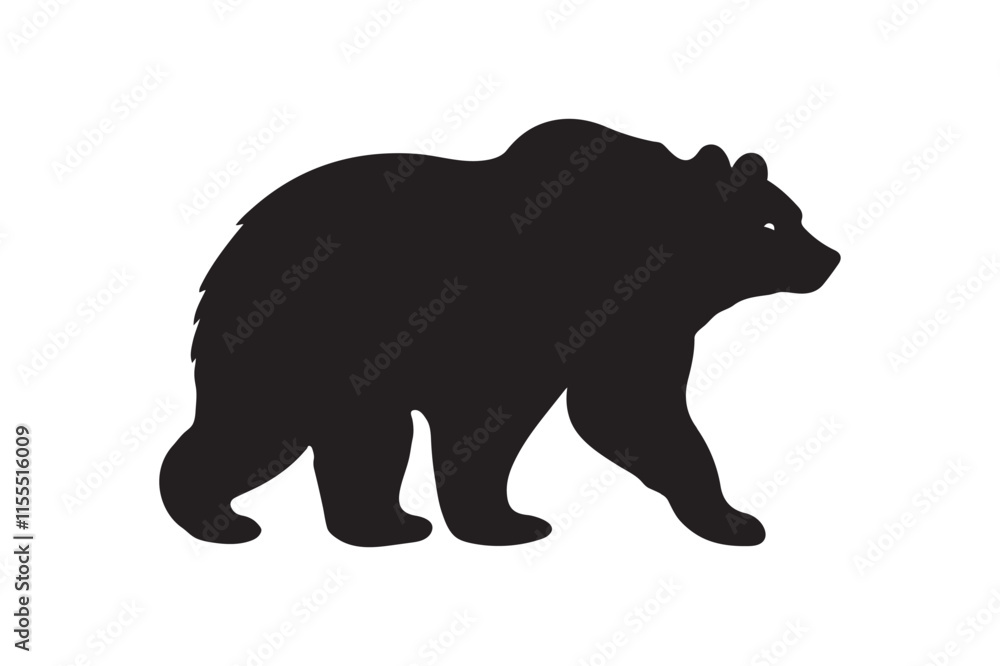 Fototapeta premium Bear vector silhouette artwork