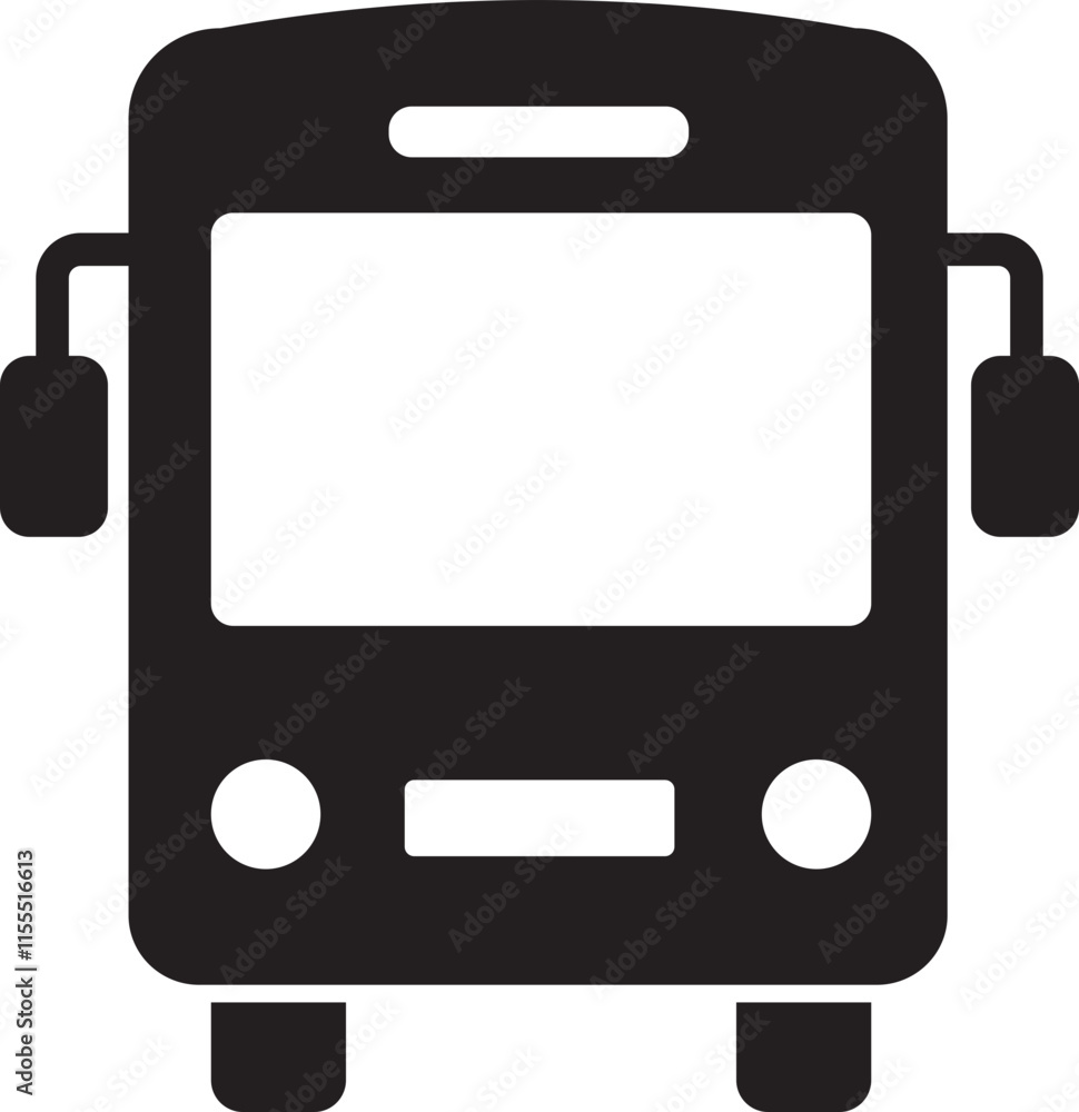 Transportation bus icon. Traffic busy road black flat vector isolated on transparent background. Public Transportation related. Minimal graphic bus and auto sign. Large vehicle bus symbol. Transportation bus icon. Traffic busy road black flat vector isolated on transparent background. Public Transportation related. Minimal graphic bus and auto sign. Large vehicle bus symbol.