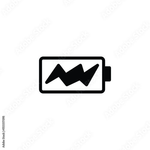 Battery indicator vector icon. Accumulator battery charge energy flat sign design