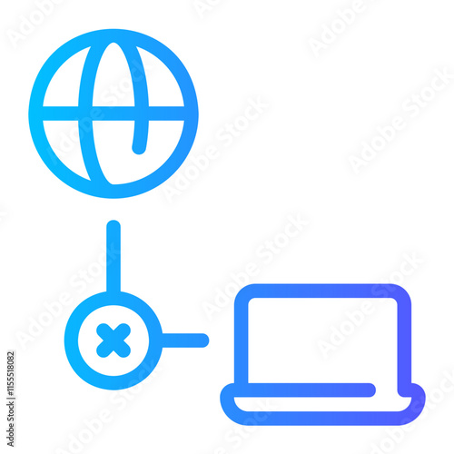 disconnect gradient icon
