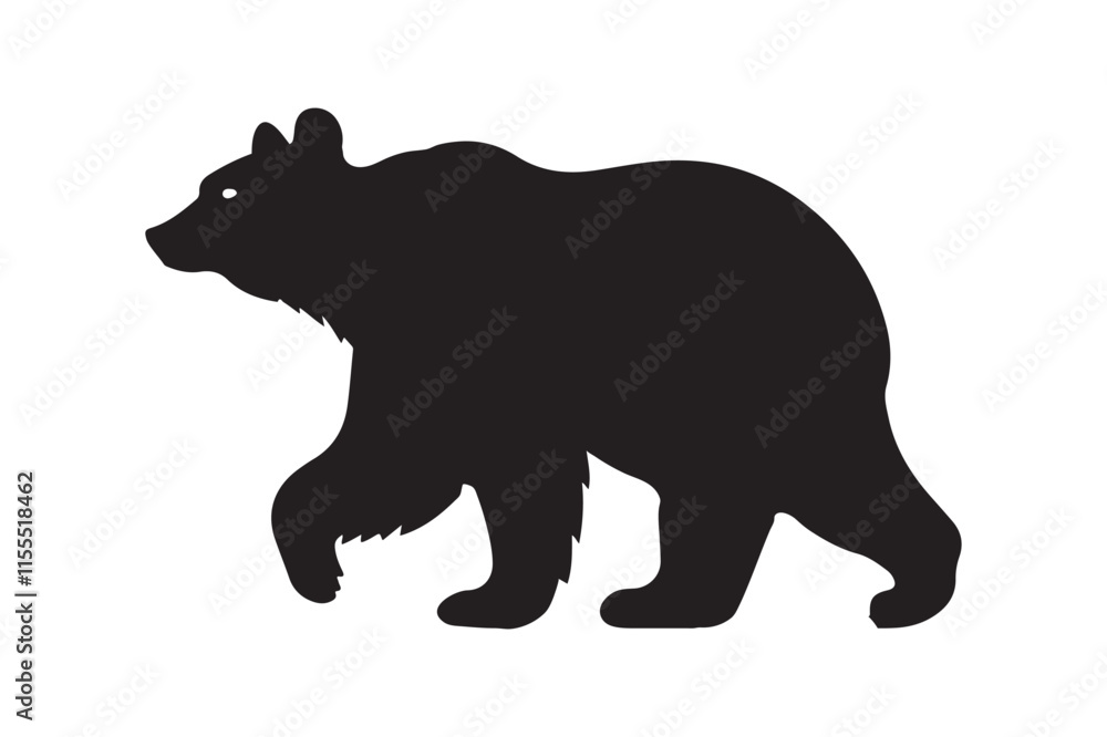 Fototapeta premium Bear vector silhouette artwork