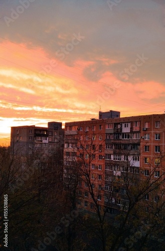 sunset in Mariupol 