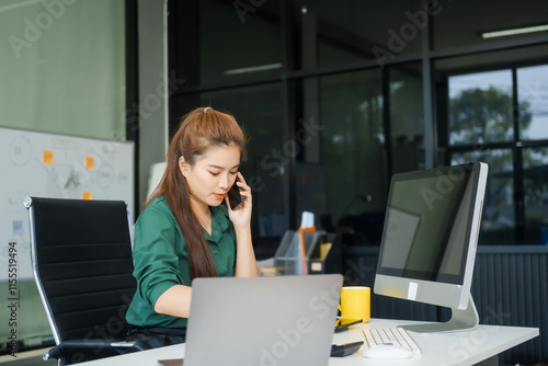 A young businesswoman  financial advisor, skilled in stock market loans, entrepreneurship, and strategic planning, provides expert financial and investment consulting to drive business growth wealth photo