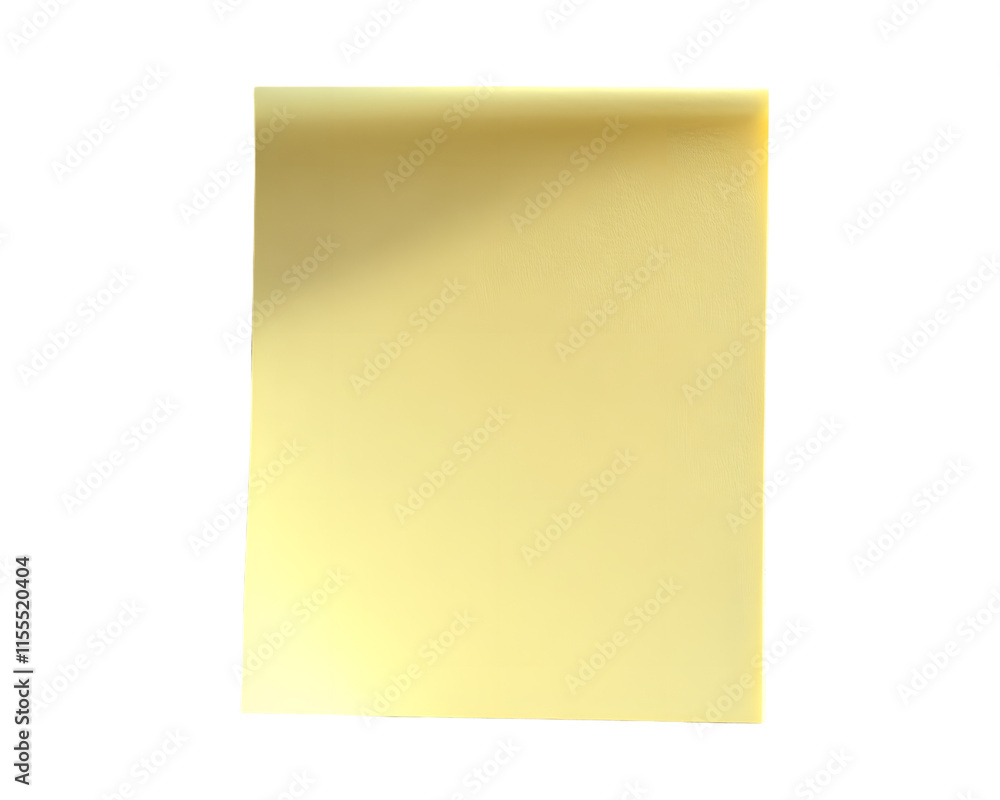 Yellow sticky note with a blank surface, ideal for writing reminders, messages, or short notes. The paper texture is smooth, making it easy to write on. Isolated on transparent background, png. Yellow sticky note with a blank surface, ideal for writing reminders, messages, or short notes. The paper texture is smooth, making it easy to write on. Isolated on transparent background, png.