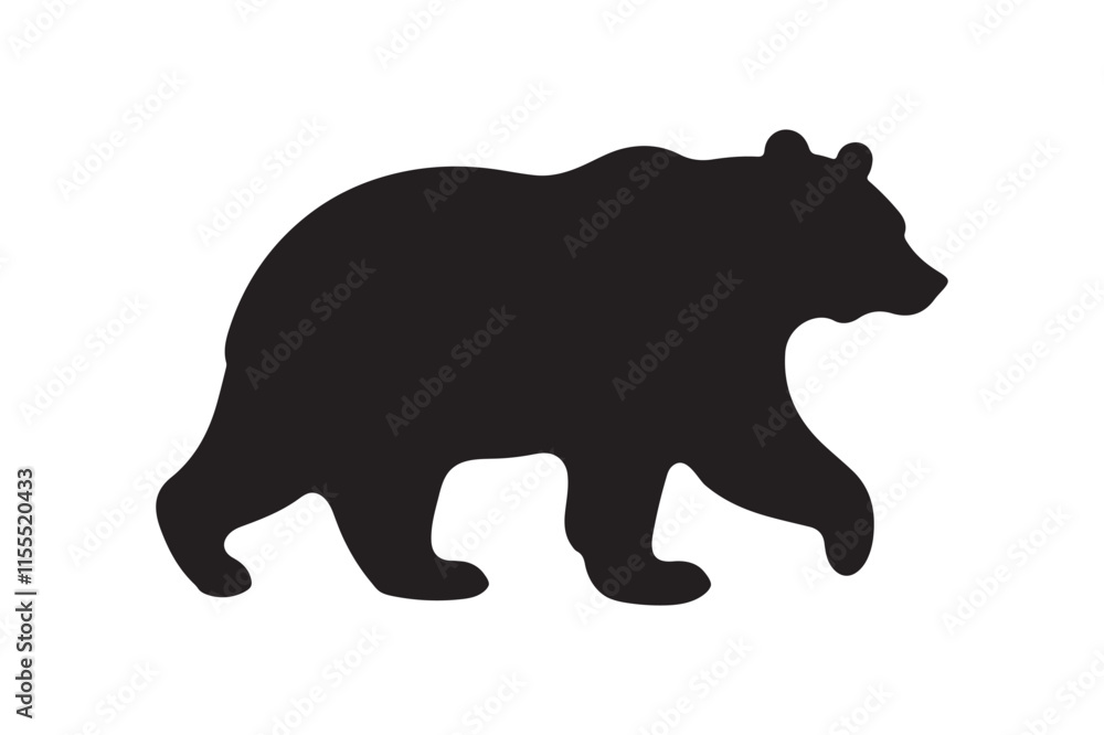 Fototapeta premium Bear vector silhouette artwork