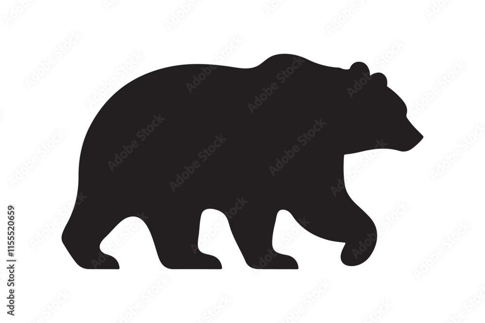 Fototapeta premium Bear vector silhouette artwork 95.eps