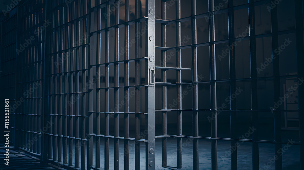 Shadowed Prison Bars: A Symbol of Restraint and Reflection on Freedom's Boundaries Shadowed Prison Bars: A Symbol of Restraint and Reflection on Freedom's Boundaries