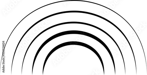 Concentric ripple circles sound waves icon. Seismic Earthquake alert radar. Radial signal sonar wave soundwave rings touch effect or pulse line vector   isolated on transparent background