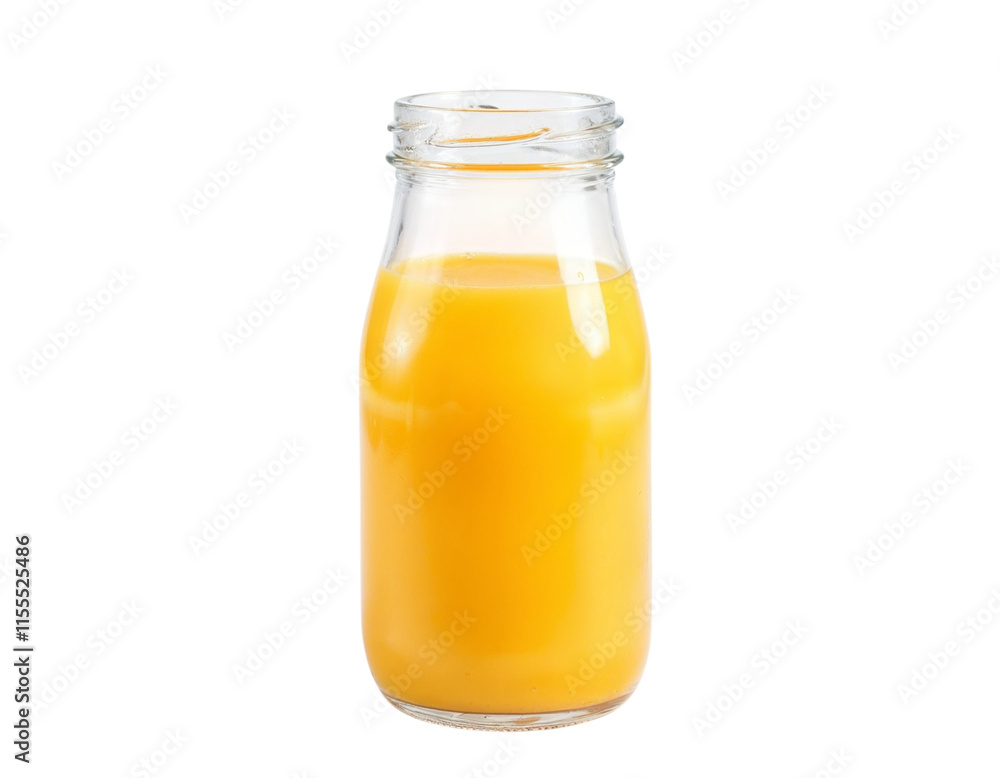 glass of orange juice and bottle glass of orange juice and bottle