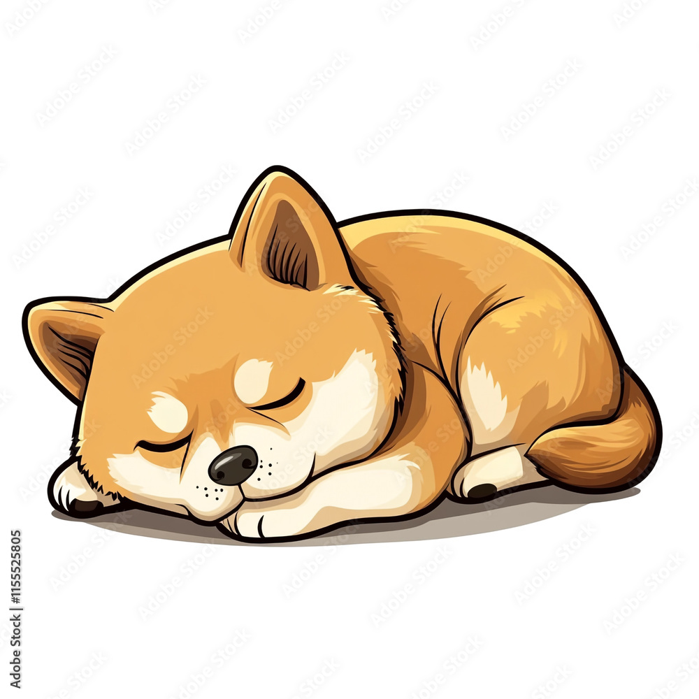Adorable Shiba Inu Puppy Sleeping Soundly Adorable Shiba Inu Puppy Sleeping Soundly