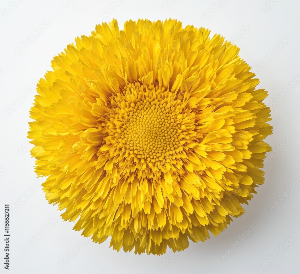 Vibrant and Bright Yellow Flower Close-Up with Detailed Petals and Textures Against a White Background for Nature and Floral Themes Vibrant and Bright Yellow Flower Close-Up with Detailed Petals and Textures Against a White Background for Nature and Floral Themes