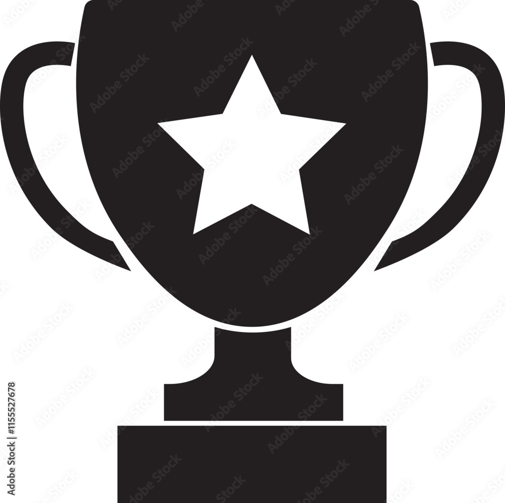 Award and winner flat icon. Simple flat cup award vector symbol. Trophy with star on isolated transparent background. Trophy success champion icon sign. Best champions cup trophy vector design. Award and winner flat icon. Simple flat cup award vector symbol. Trophy with star on isolated transparent background. Trophy success champion icon sign. Best champions cup trophy vector design.