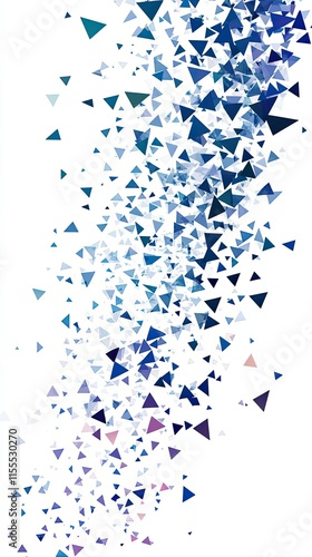 Abstract Blue Triangle Scatter Pattern Design