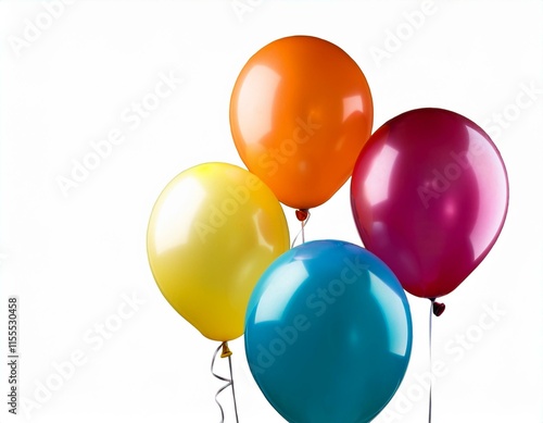 Wallpaper Mural colorful balloons isolated on white Torontodigital.ca