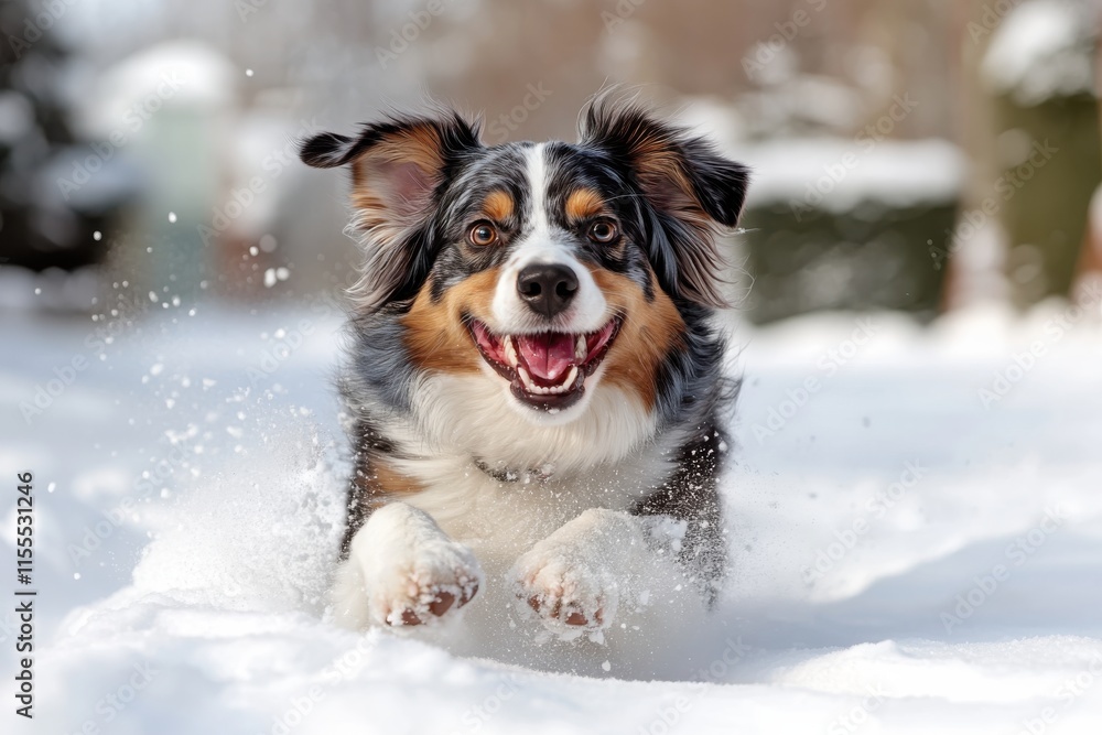 This image captures the excitement of a dog playing in deep snowdrifts, embodying the joy and freedom of winter activities in an outdoor environment. This image captures the excitement of a dog playing in deep snowdrifts, embodying the joy and freedom of winter activities in an outdoor environment.