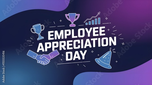 Employee Appreciation Day banner design,Employee Appreciation Day card with typography design.