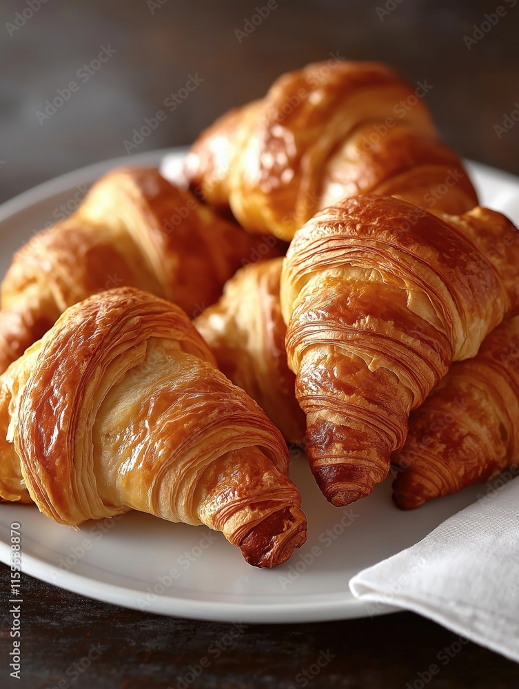 Buttery Croissants, Ready to Enjoy Buttery Croissants, Ready to Enjoy