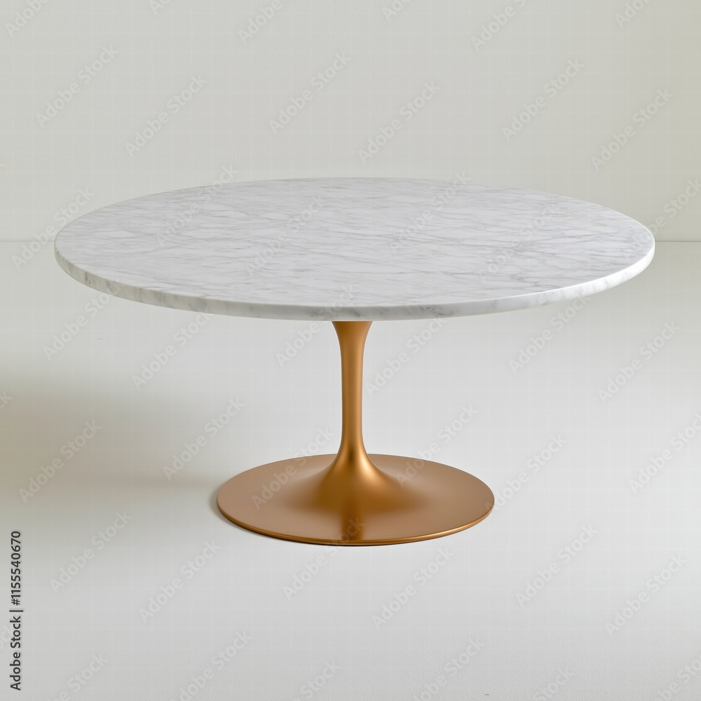 Tulip Style Marble Coffee Table: Mid-Century Modern Design Tulip Style Marble Coffee Table: Mid-Century Modern Design