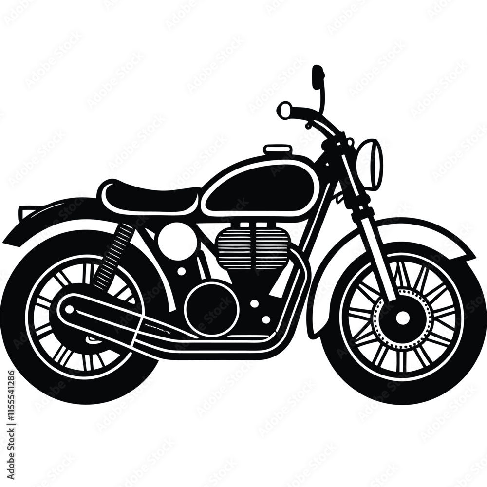 a clean and precise line art vector of a classic motorcycle on a white background a clean and precise line art vector of a classic motorcycle on a white background