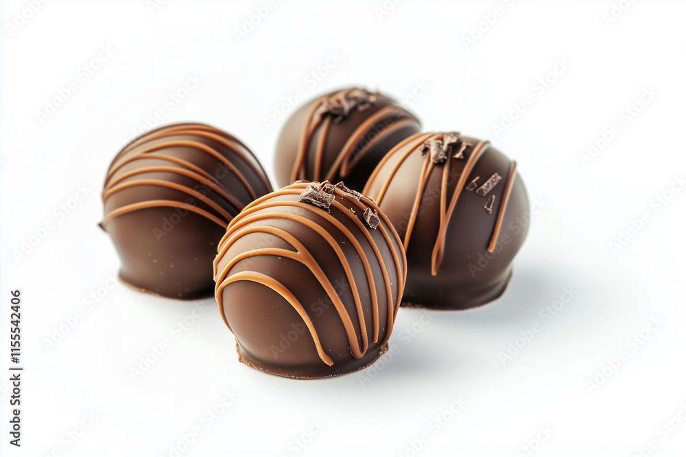 Chocolate balls, isolated on white background Chocolate balls, isolated on white background