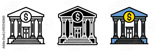 Bank Building Banking services are centralized in a secure, trusted building offering loans, savings, and financial assistance.
