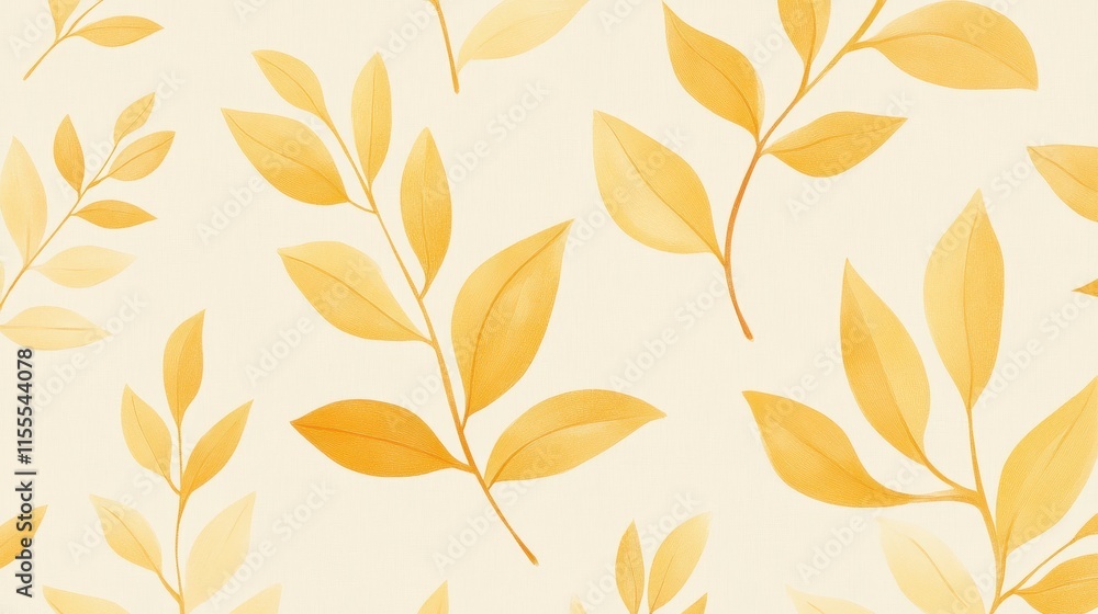 Golden autumn leaves seamless pattern. Golden autumn leaves seamless pattern.