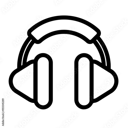 Stylish Headphones Icon