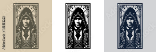 assassin tattoo design with a blend of mystery and danger