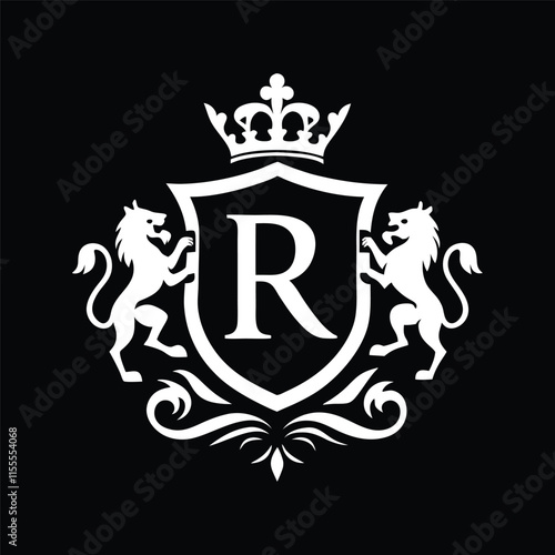 heraldic coat of arms with wings