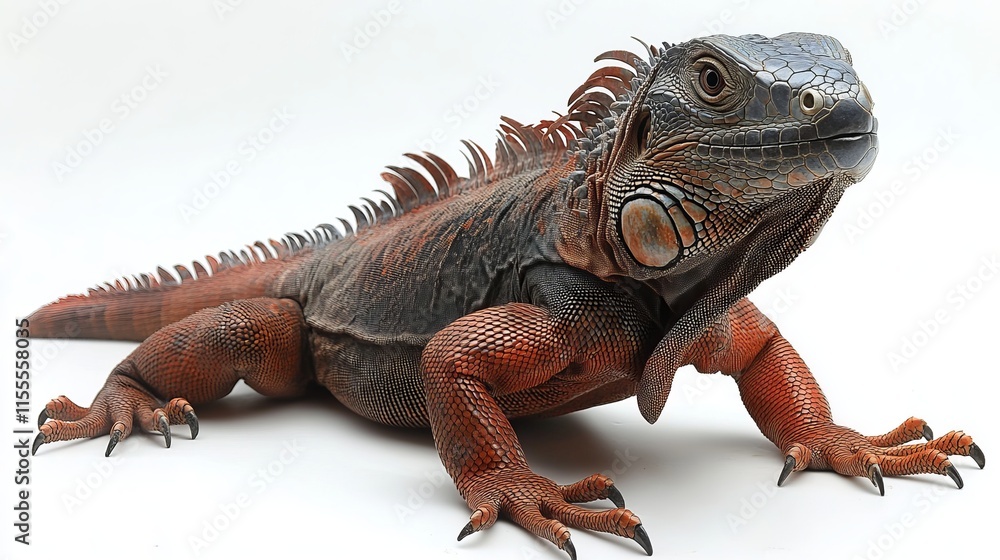 Stunning Iguana Portrait: A Detailed Close-up of a Majestic Reptile Stunning Iguana Portrait: A Detailed Close-up of a Majestic Reptile