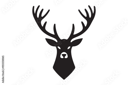 Deer head silhouette vector artwork 11.eps photo