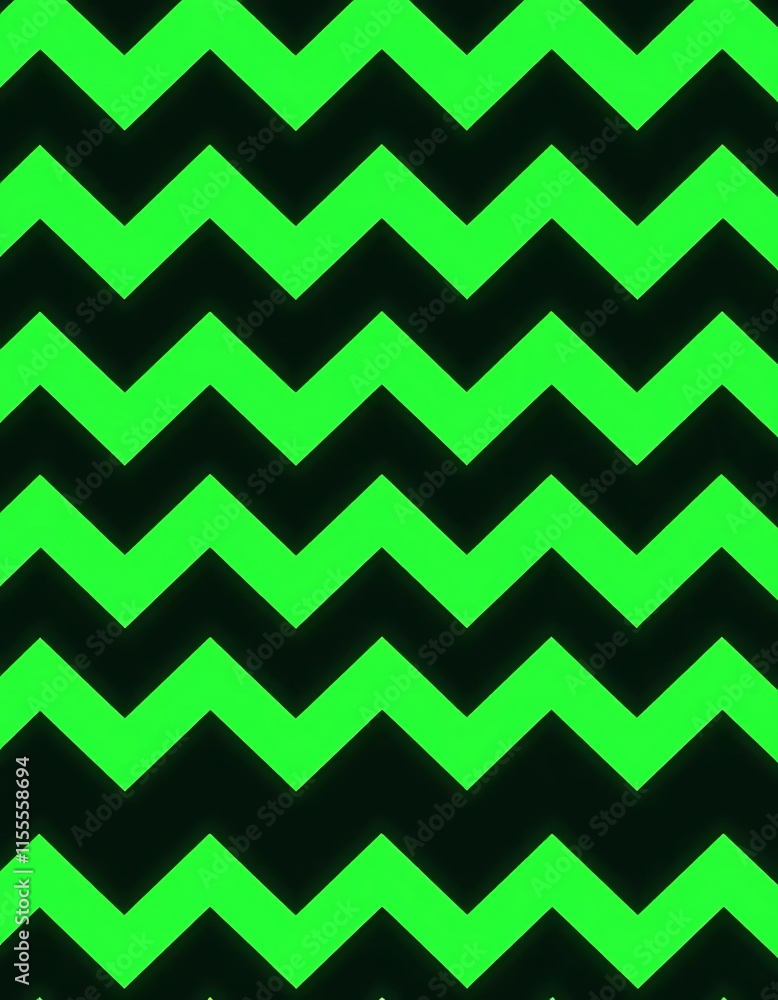Bright Green and Black Chevron Pattern Design Bright Green and Black Chevron Pattern Design