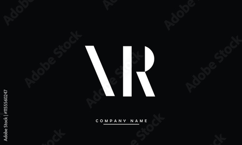 VR, RV, V, R Abstract Letters Logo Monogram