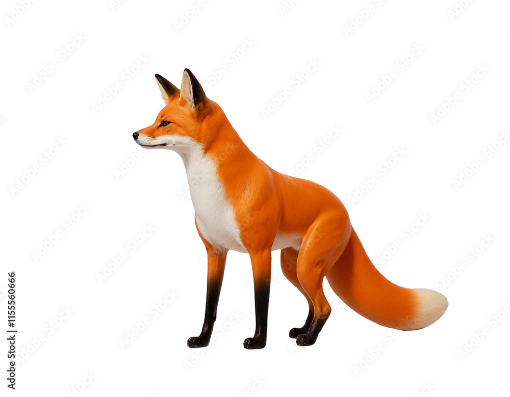 red fox isolated on white red fox isolated on white