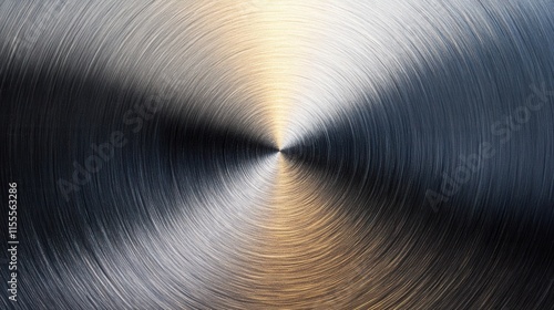 Brushed metal texture with concentric circles, dark to light gradient. Ideal for backgrounds, product displays, or adding a metallic feel to designs.