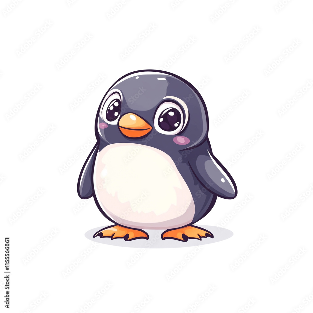 Obraz premium Adorable Penguin Illustration: A Cute Cartoon Penguin