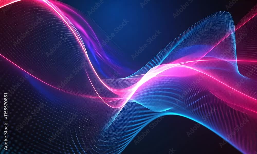 Abstract glowing pink and blue wave. Abstract glowing pink and blue wave.