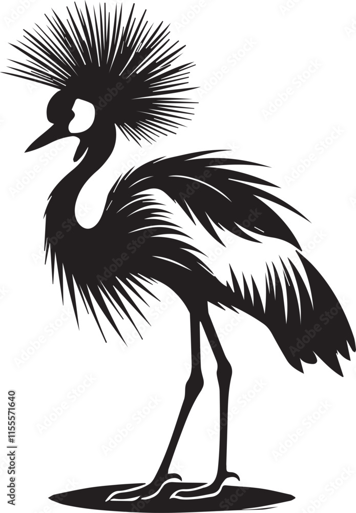 Fototapeta premium silhouette of a crane