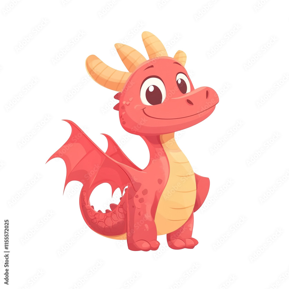 Fototapeta premium Adorable Baby Dragon Illustration