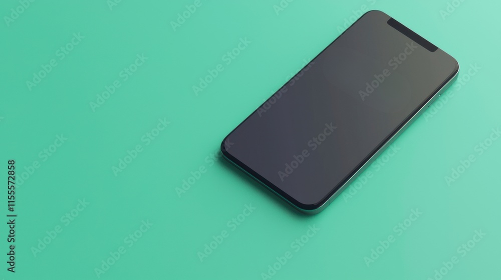 Modern Smartphone on Vibrant Green Background, Displaying Sleek Design and Minimalist Aesthetic, Ideal for Technology and Communication Themes Modern Smartphone on Vibrant Green Background, Displaying Sleek Design and Minimalist Aesthetic, Ideal for Technology and Communication Themes