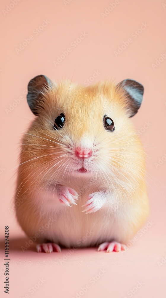 A Delightful Hamster Portrait: Adorable, Fluffy, and Cute A Delightful Hamster Portrait: Adorable, Fluffy, and Cute