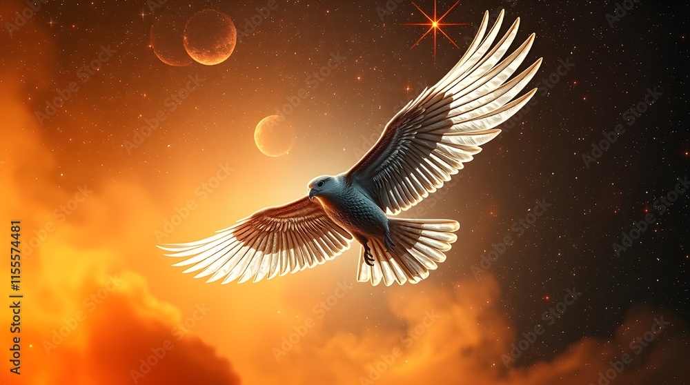 Obraz premium eagle flying in the sky, Ai generated images