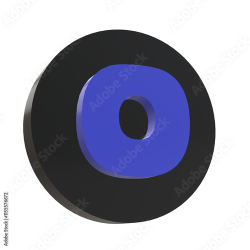 3D Letter O Design ini an Elegant Circel