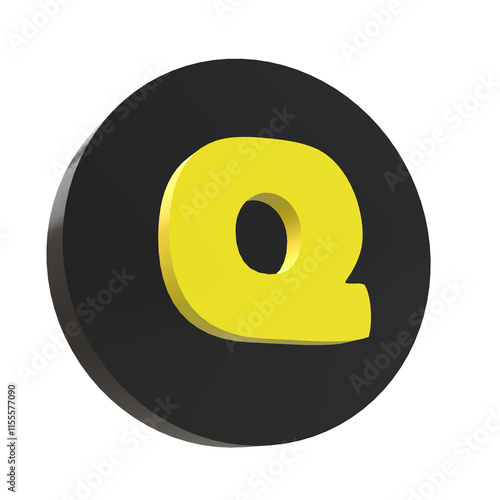 3D Letter A Design ini an Elegant Circel