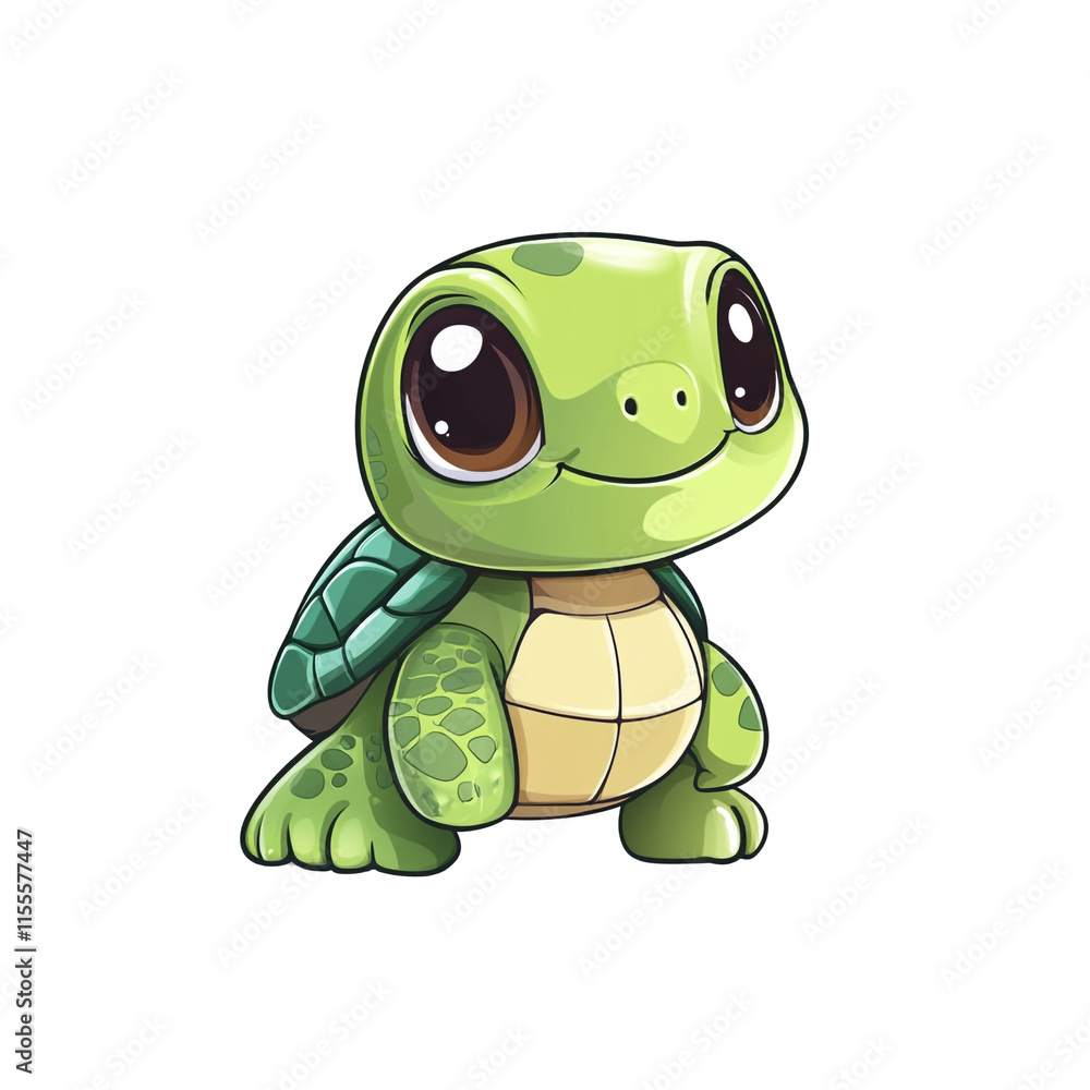 Adorable Baby Turtle Illustration Adorable Baby Turtle Illustration