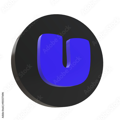3D Letter U Design ini an Elegant Circel
