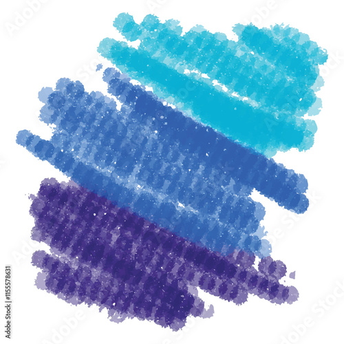Light blue marker stain pencil texture blue background. Chalk crayon scribble hatching, blue wax pastel hand elements. Children drawing of dirty stripes with blue paint brush strokes isolated on white